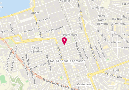 Plan de COINTIN Nathalie, 6 Rue Edmond Rostand, 13006 Marseille