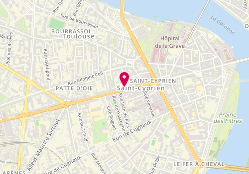 Plan de CAN NOTAIRES - Toulouse (Saint-Cyprien) - BIASSETTE, LANDES, LOPEZ, 20 avenue Etienne Billières, 31300 Toulouse