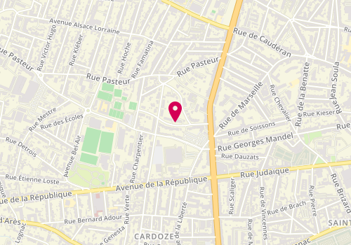 Plan de DAMBIER Philippe Notaire, 23 avenue du Jeu de Paume, 33200 Bordeaux