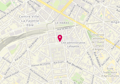 Plan de CHAUVEAU Laurence, 21 Place la Fayette, 49003 Angers