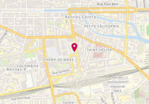 Plan de BOURGES Raymond-Xavier, 14 avenue Jean Janvier, 35000 Rennes