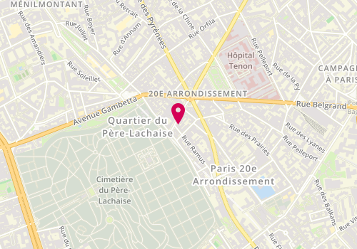 Plan de 8Pl, 8 avenue du Père Lachaise, 75020 Paris