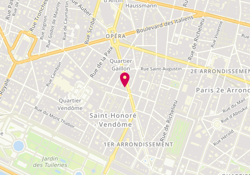 Plan de Aegerter-OLIVIER Christele, 33 Avenue Opéra, 75002 Paris