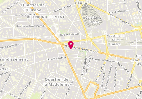 Plan de 83 Haussmann Notaires, 83 Boulevard Haussmann, 75008 Paris