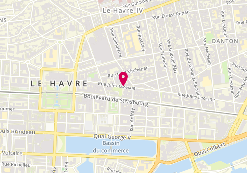 Plan de LEVEQUE Xavier, 28 Rue Jules Lecesne, 76600 Le Havre
