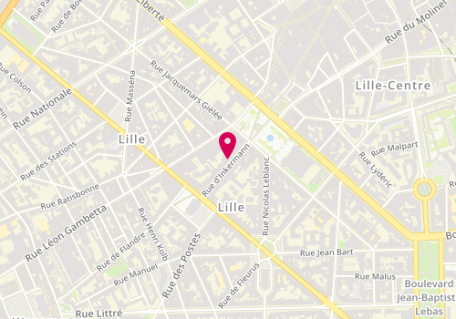 Plan de Monchicourt Aude, 22 Rue Inkermann, 59000 Lille