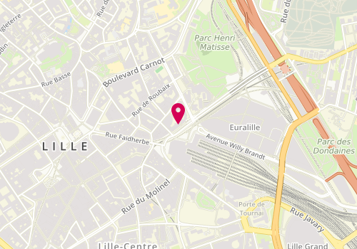 Plan de LEMBREZ & Associés, Notaires à SECLIN et LILLE, 19 avenue le Corbusier, 59800 Lille